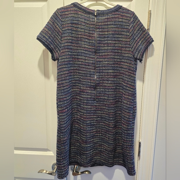 Loft Black Tweed Pocket Shift Dress Size 14 - Picture 2 of 7